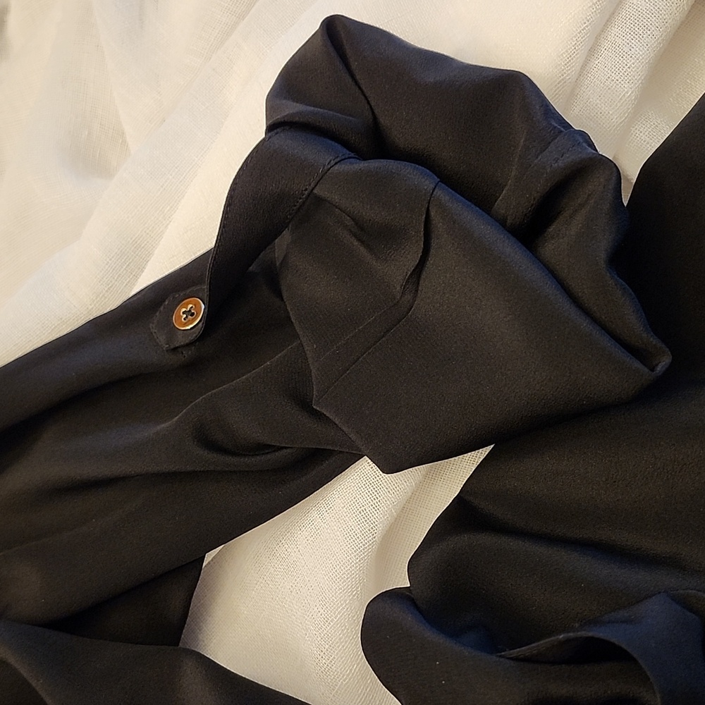 Diane Von Furstenberg Ex Cond & Pro Cleaned Silk Jumpsuit W/ Pockets, Large, $75 - Picture 8 of 14